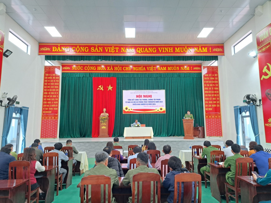 Xã Sông Trà tổ chức Hội nghị tổng kết công tác phòng chống tội phạm, tệ nạn xã hội và phong trào...